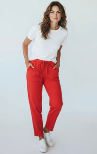 Daydream Patch Pocket Pant - Cherry-100 Pants-MONO B-Coastal Bloom Boutique, find the trendiest versions of the popular styles and looks Located in Indialantic, FL