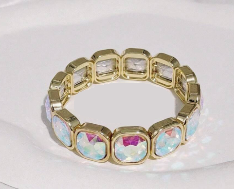 Opal Mirage Stretch Bracelet - AB / White-230 Jewelry-Darling-Coastal Bloom Boutique, find the trendiest versions of the popular styles and looks Located in Indialantic, FL