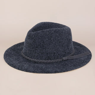 Knit Panama Hat- Black