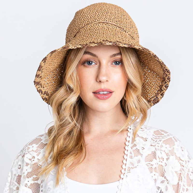 Edge Detailed Bow String Bucket Hat-Camel-260 Other Accessories-NYW-Coastal Bloom Boutique, find the trendiest versions of the popular styles and looks Located in Indialantic, FL