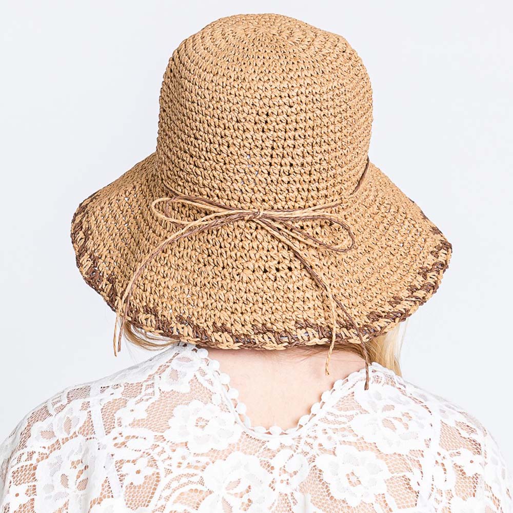 Edge Detailed Bow String Bucket Hat-Camel-260 Other Accessories-NYW-Coastal Bloom Boutique, find the trendiest versions of the popular styles and looks Located in Indialantic, FL