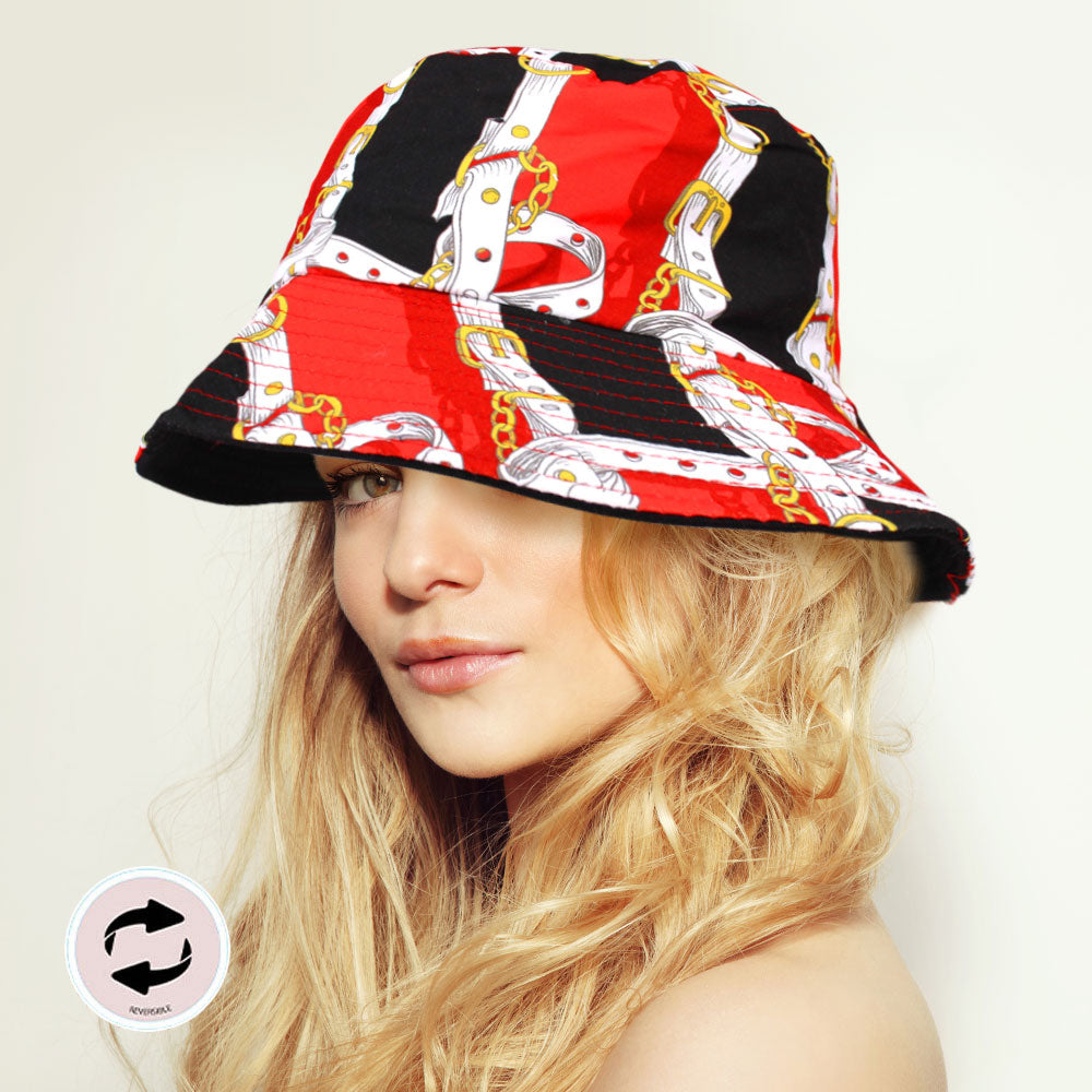 Double Trouble Bucket Hat - Red-260 Other Accessories-NYW-Coastal Bloom Boutique, find the trendiest versions of the popular styles and looks Located in Indialantic, FL