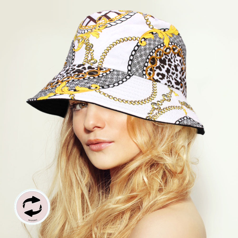 Double Trouble Bucket Hat - White-260 Other Accessories-NYW-Coastal Bloom Boutique, find the trendiest versions of the popular styles and looks Located in Indialantic, FL