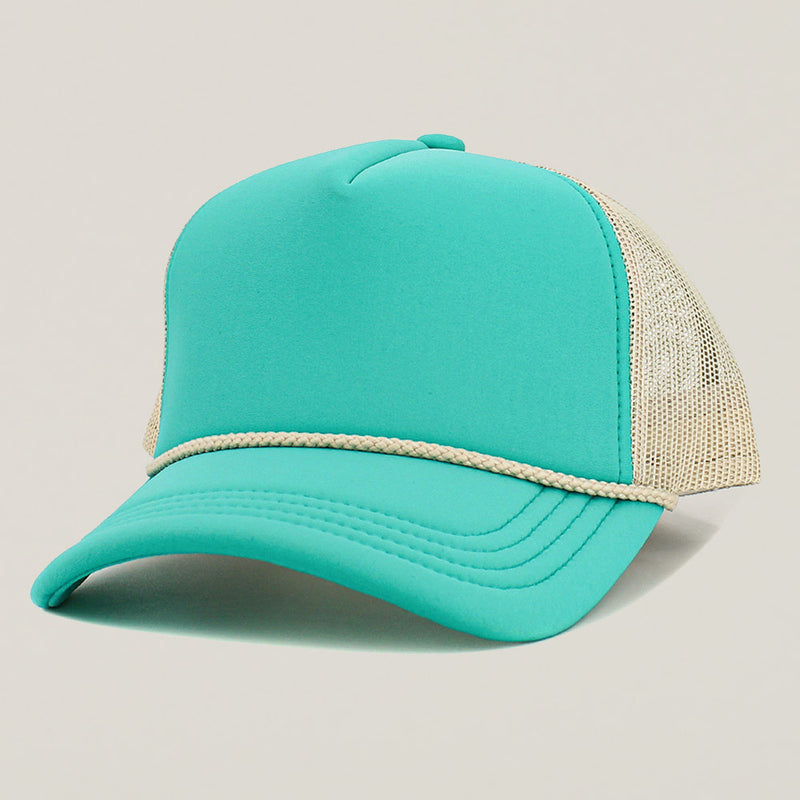 Coastal Breeze Trucker Cap - Hot Turquoise-260 Other Accessories-NYW-Coastal Bloom Boutique, find the trendiest versions of the popular styles and looks Located in Indialantic, FL