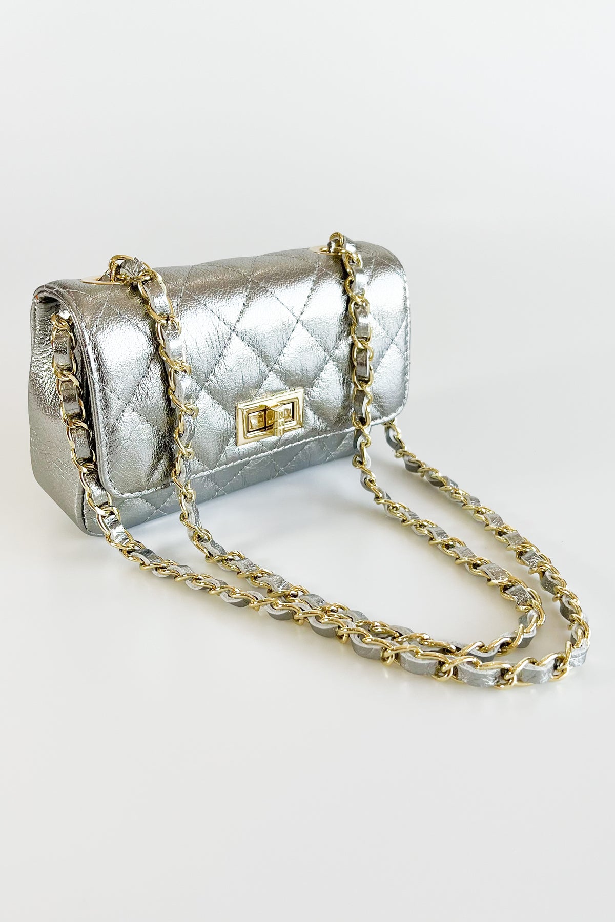 Clear Handbag with Gold Chain- Florida