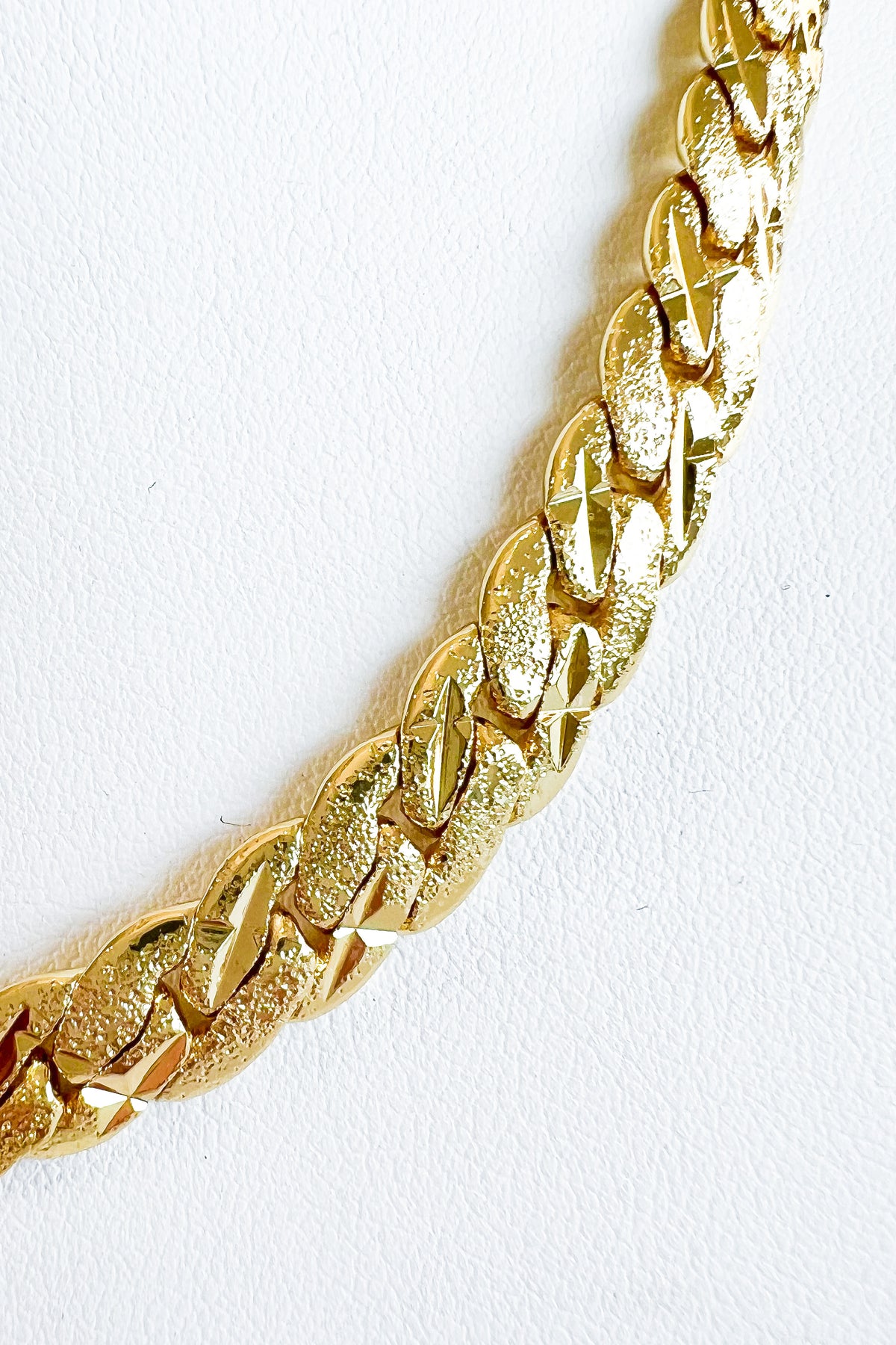 Hammered Cuban Chain Necklace-230 Jewelry-OMGBlings-Coastal Bloom Boutique, find the trendiest versions of the popular styles and looks Located in Indialantic, FL