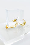 Gold Dipped Flat J Hoop Earrings-230 Jewelry-FAME ACCESSORIES-Coastal Bloom Boutique, find the trendiest versions of the popular styles and looks Located in Indialantic, FL