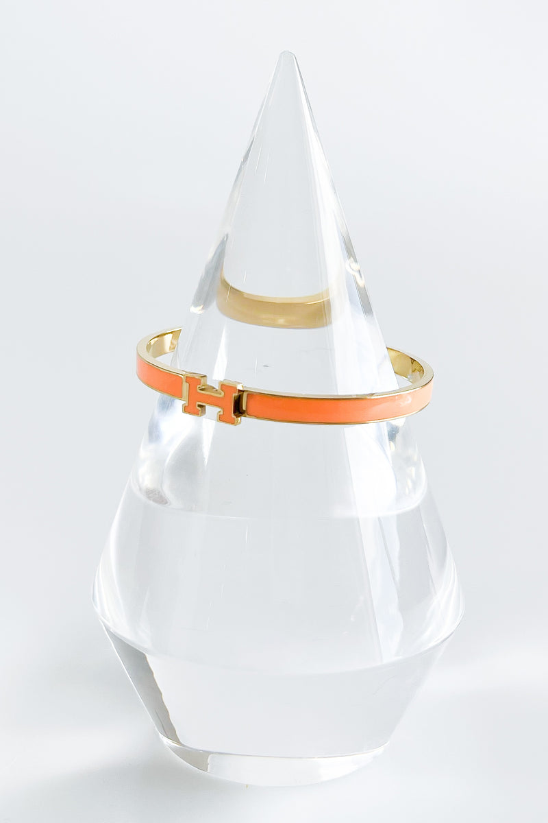 Stainless Steel Enamel 5MM Bracelet - Orange-230 Jewelry-GS JEWELRY-Coastal Bloom Boutique, find the trendiest versions of the popular styles and looks Located in Indialantic, FL