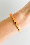 Stainless Steel Enamel 5MM Bracelet - Orange-230 Jewelry-GS JEWELRY-Coastal Bloom Boutique, find the trendiest versions of the popular styles and looks Located in Indialantic, FL