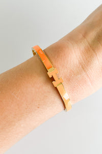 Stainless Steel Enamel 5MM Bracelet - Orange-230 Jewelry-GS JEWELRY-Coastal Bloom Boutique, find the trendiest versions of the popular styles and looks Located in Indialantic, FL