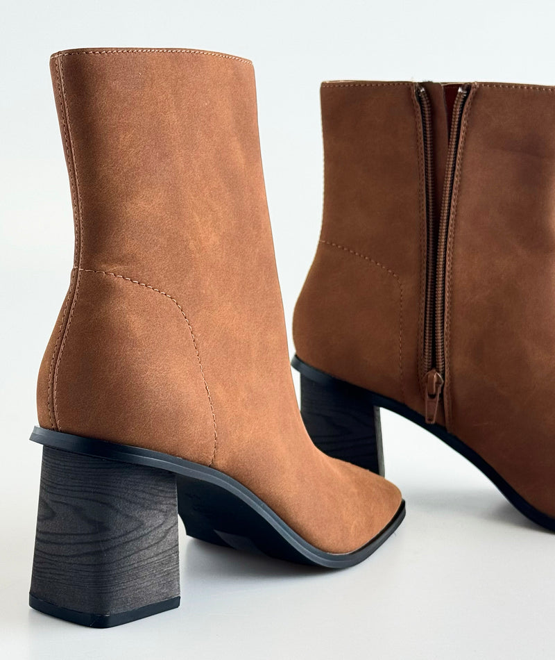Staple Square Toe Ankle Boots-250 Shoes-Oasis Society-Coastal Bloom Boutique, find the trendiest versions of the popular styles and looks Located in Indialantic, FL