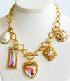 CZ Statement Multi-Charm Necklace-230 Jewelry-GS JEWELRY-Coastal Bloom Boutique, find the trendiest versions of the popular styles and looks Located in Indialantic, FL
