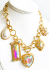 CZ Statement Multi-Charm Necklace-230 Jewelry-GS JEWELRY-Coastal Bloom Boutique, find the trendiest versions of the popular styles and looks Located in Indialantic, FL