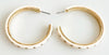 Leather Lined Studded Hoops - Cream-230 Jewelry-GS JEWELRY-Coastal Bloom Boutique, find the trendiest versions of the popular styles and looks Located in Indialantic, FL