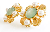 Antique Pearled Earrings - Sage-230 Jewelry-GS JEWELRY-Coastal Bloom Boutique, find the trendiest versions of the popular styles and looks Located in Indialantic, FL