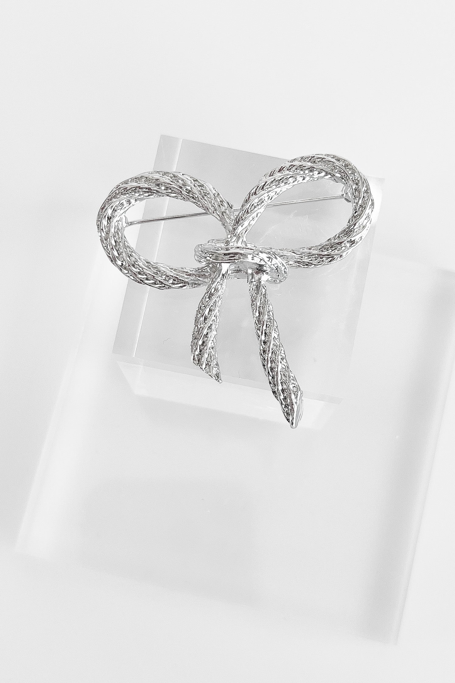 Knot Texture Bow Brooch Pin-260 Other Accessories-FASHION FANTASIA-Coastal Bloom Boutique, find the trendiest versions of the popular styles and looks Located in Indialantic, FL