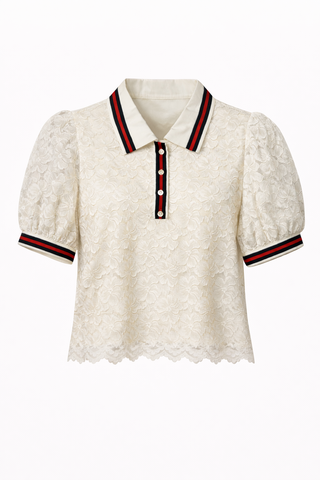 Lace & Manners Top - Off White