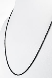 Stainless Steel Petite Box Chain Necklace - Black-230 Jewelry-NYC-Coastal Bloom Boutique, find the trendiest versions of the popular styles and looks Located in Indialantic, FL