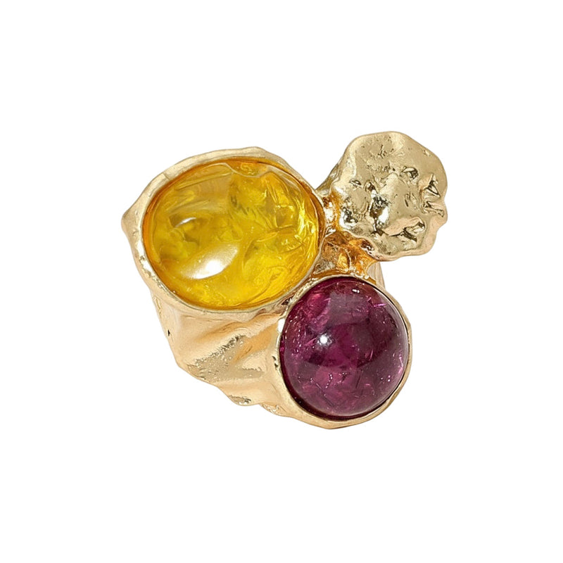 Celestial Touch Statement Ring - Purple7Yellow-230 Jewelry-NYW-Coastal Bloom Boutique, find the trendiest versions of the popular styles and looks Located in Indialantic, FL
