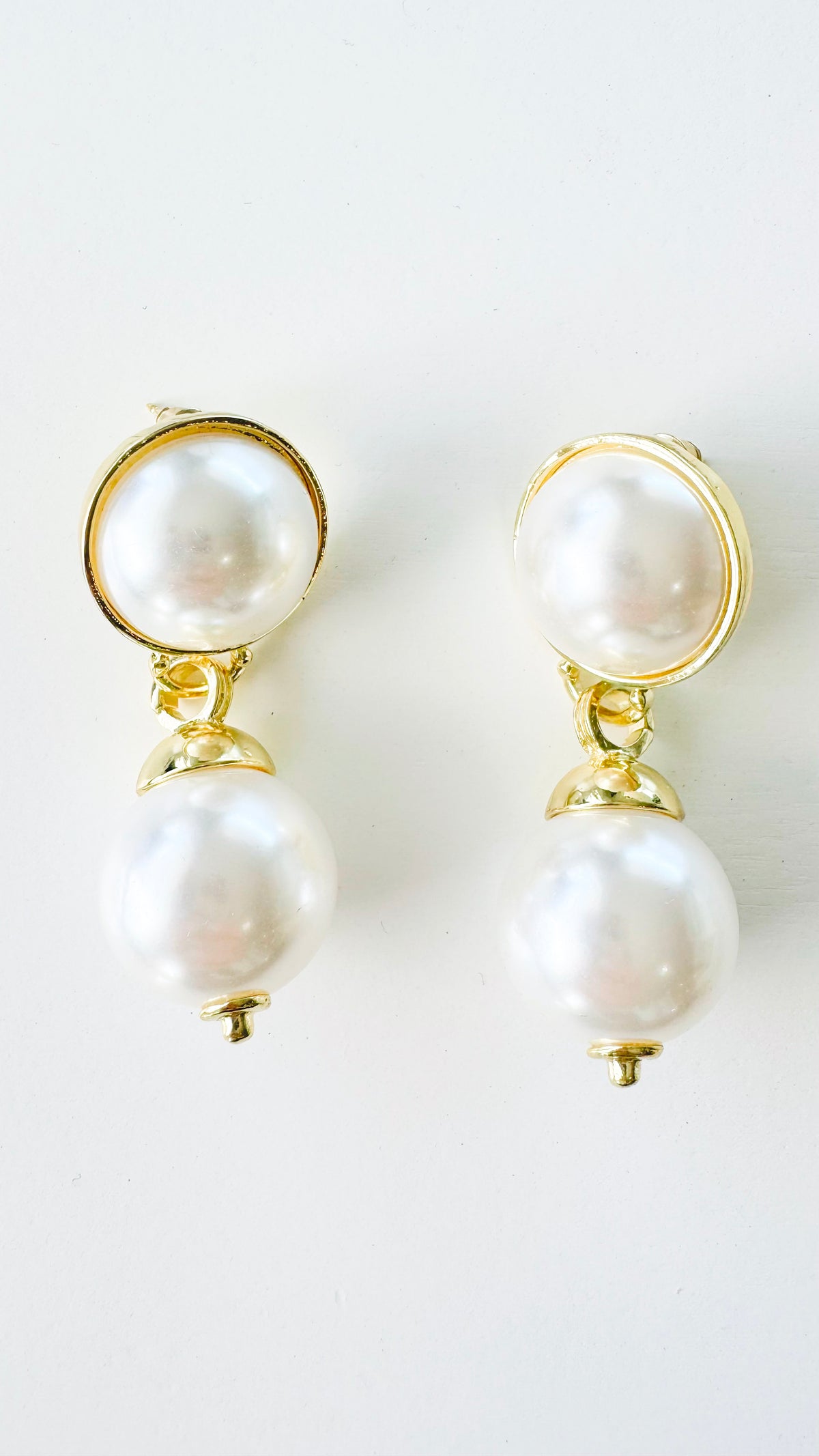 Faux Pearl Drop Earrings-Gold-230 Jewelry-Darling-Coastal Bloom Boutique, find the trendiest versions of the popular styles and looks Located in Indialantic, FL