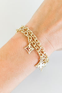 MOP Star Double Layered Toggle Bracelet-230 Jewelry-NYC-Coastal Bloom Boutique, find the trendiest versions of the popular styles and looks Located in Indialantic, FL