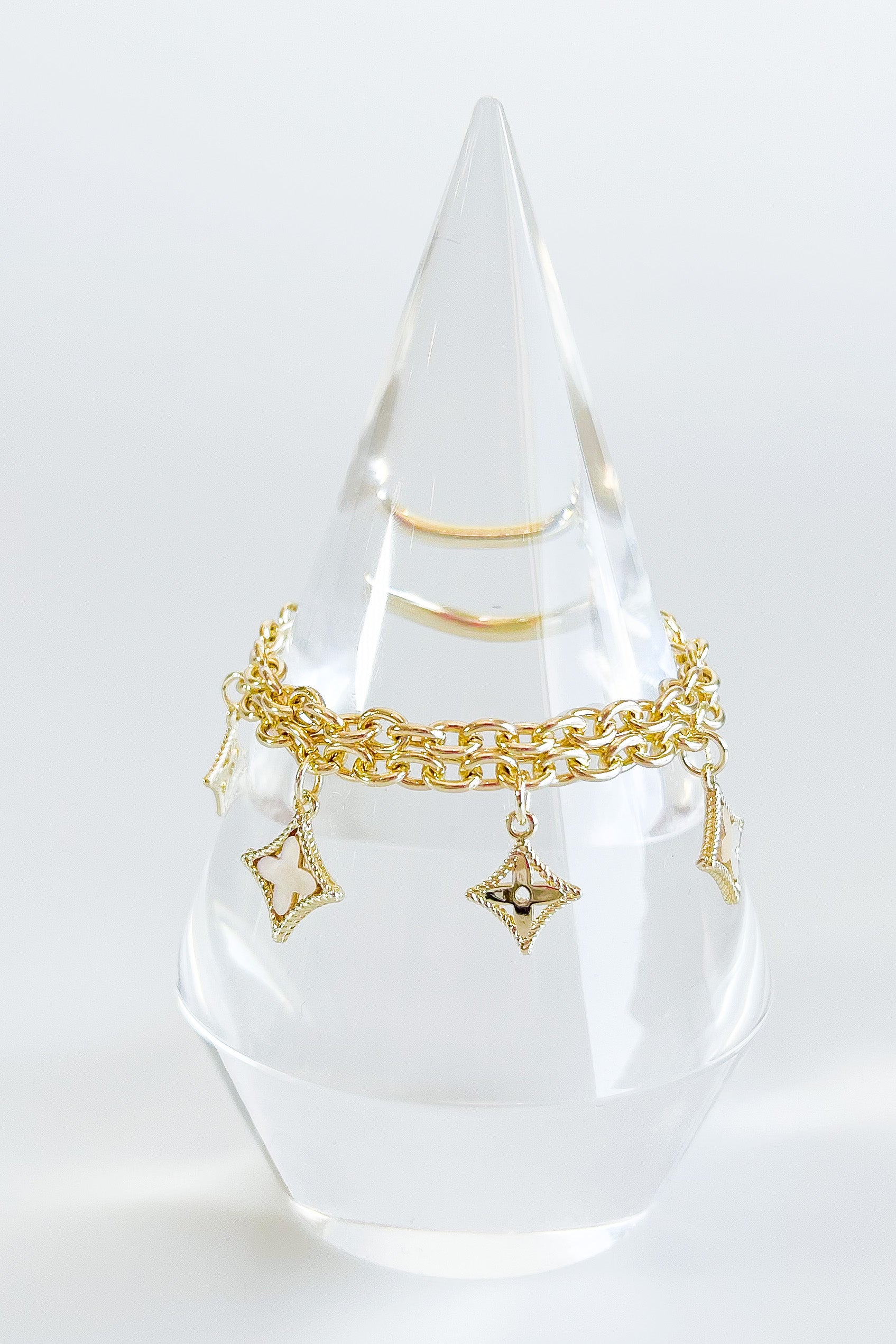 MOP Star Double Layered Toggle Bracelet-230 Jewelry-NYC-Coastal Bloom Boutique, find the trendiest versions of the popular styles and looks Located in Indialantic, FL