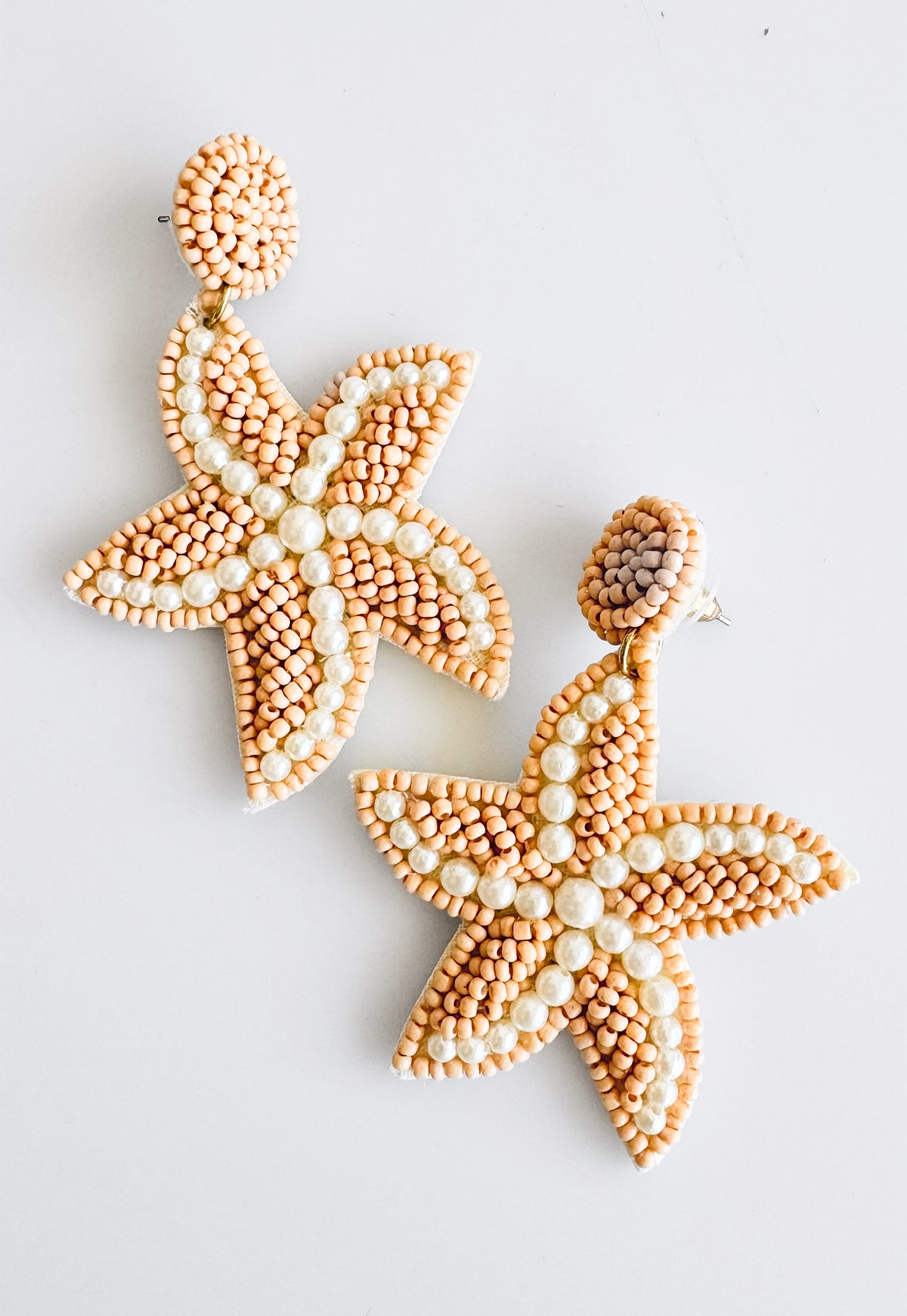 Pearled Starfish Earrings - Natural-230 Jewelry-GS JEWELRY-Coastal Bloom Boutique, find the trendiest versions of the popular styles and looks Located in Indialantic, FL