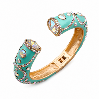 Color Pop Pavé Cuff Bracelet - Blue