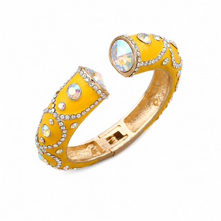 Color Pop Pavé Cuff Bracelet - Yellow