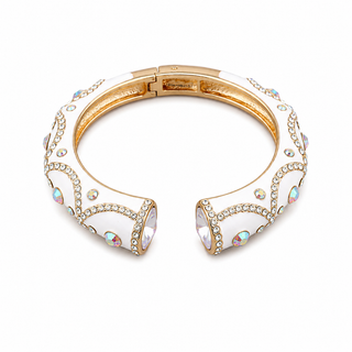 Color Pop Pavé Cuff Bracelet - White