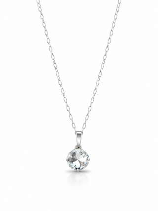 Solitaire Pendant Necklace - Light Azore - Katora