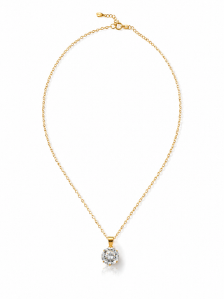 Solitaire Pendant Necklace - Light Azore - Katora