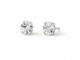 Square Cushion Stud Earrings - Light Azore - Katora