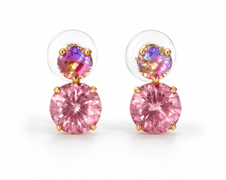 Faceted Drop Earrings - Rosé - Katora