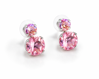 Faceted Drop Earrings - Rosé - Katora