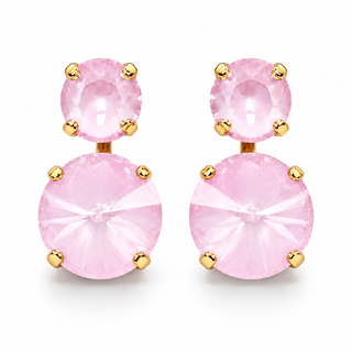 Faceted Drop Earrings - Light Rosé - Katora