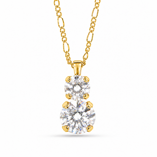 Double Drop Necklace - Clear - Katora