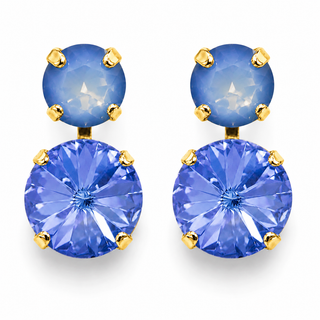Faceted Drop Earrings - Sapphire - Katora