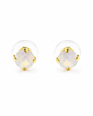 Aurora Stud Earrings - White Opal - Katora