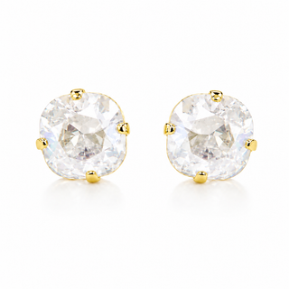 Square Cushion Stud Earrings - Moon Light - Katora