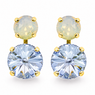 Faceted Drop Earrings - Indian Sapphire
