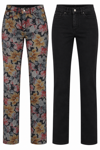 Dark Romance Floral Reversible Italian Pant