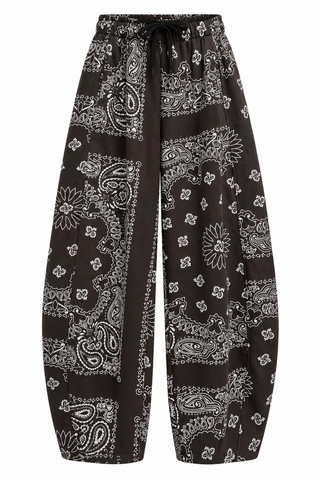 Bandana Barrel Italian Pant - Brown
