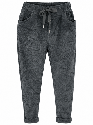 Corduroy Italian Jogger- Gray