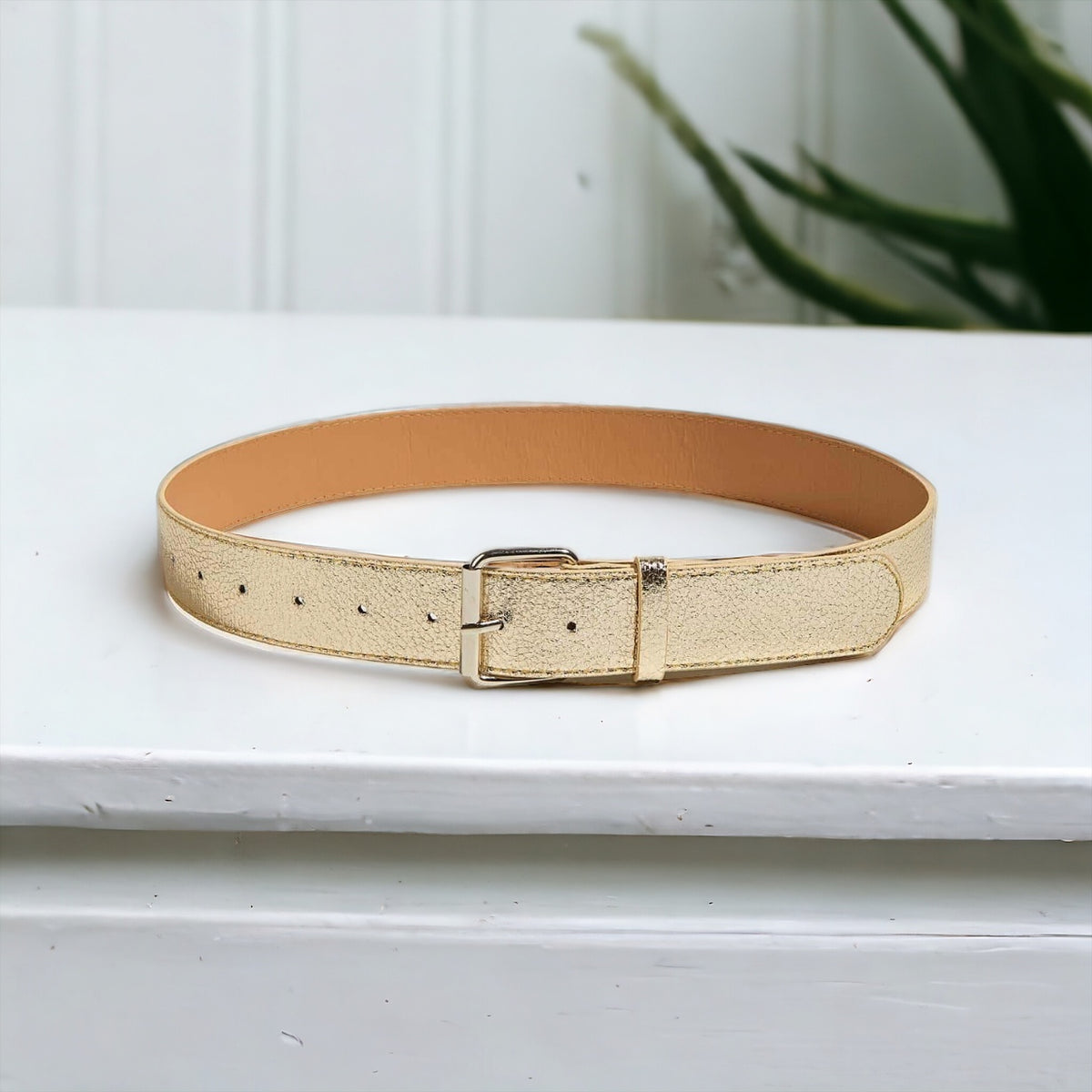 Everyday Buckle Belt - Gold-260 Other Accessories-Darling-Coastal Bloom Boutique, find the trendiest versions of the popular styles and looks Located in Indialantic, FL