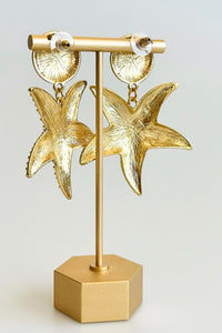 Textured Star Earrings-230 Jewelry-Golden Stella-Coastal Bloom Boutique, find the trendiest versions of the popular styles and looks Located in Indialantic, FL