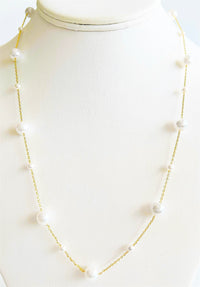 Round Pearl Necklace-230 Jewelry-GS JEWELRY-Coastal Bloom Boutique, find the trendiest versions of the popular styles and looks Located in Indialantic, FL