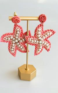 Tropical Star Earrings - Coral-230 Jewelry-GS JEWELRY-Coastal Bloom Boutique, find the trendiest versions of the popular styles and looks Located in Indialantic, FL