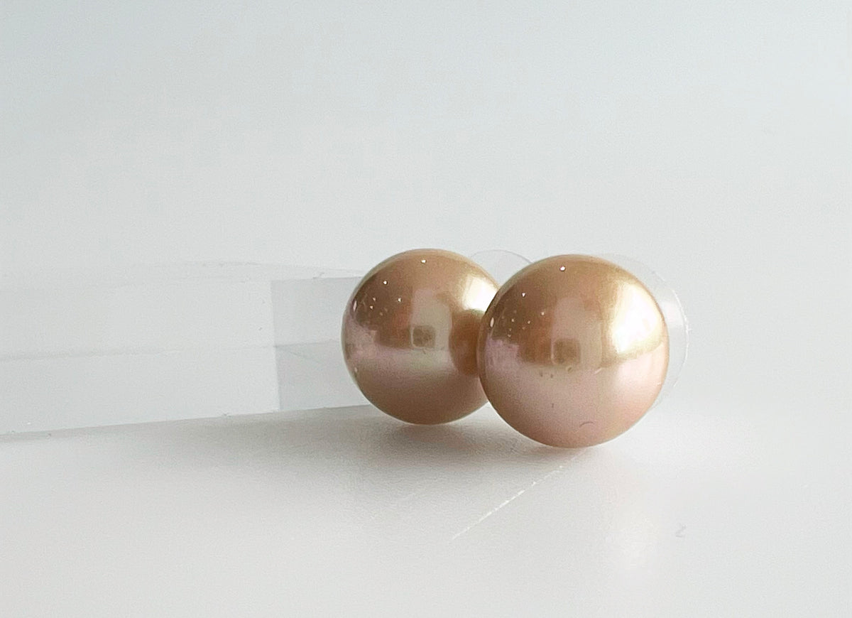 Classic Pearl Earrings - Bronze-230 Jewelry-GS JEWELRY-Coastal Bloom Boutique, find the trendiest versions of the popular styles and looks Located in Indialantic, FL