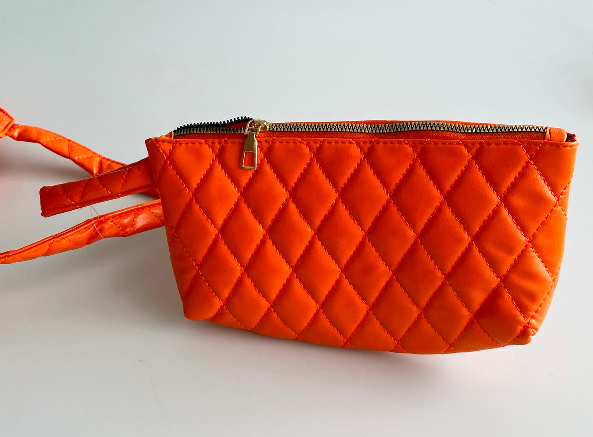Quilted Shoulder Bag Set - Orange-240 Bags-Chasing Bandits-Coastal Bloom Boutique, find the trendiest versions of the popular styles and looks Located in Indialantic, FL